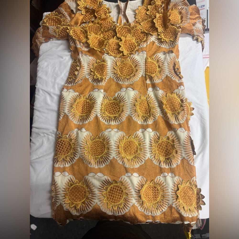 Custom Sunflower Patterned Dress - image 3